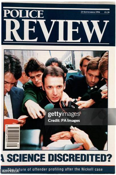 COLIN STAGG ON THE COVER OF POLICE REVIEW MAGAZINE AFTER THE CASE AGAINST HIM FOR THE MURDER OF RACHEL NICKELL WAS DROPPED.