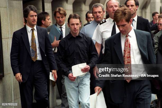 COLIN STAGG [C] LEAVES THE OLD BAILEY AFTER BEING CLEARED OF THE MURDER OF RACHEL NICKELL ON WIMBLEDON COMMON.