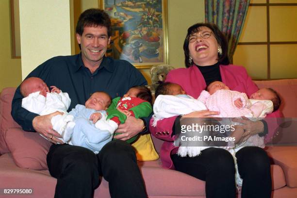 Presenters Dr Hilary Jones and Lorraine Kelly introduce 6 out of 10 newborn babies who will feature on top woman's magazine programme "Top of the...
