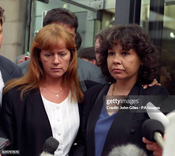 LYNN DART, THE MOTHER OF MURDER VICTIM JULIE DART, LEAVES NOTTINGHAM CROWN COURT AFTER MICHAEL SAMS WAS CONVICTED OF THE MURDER.