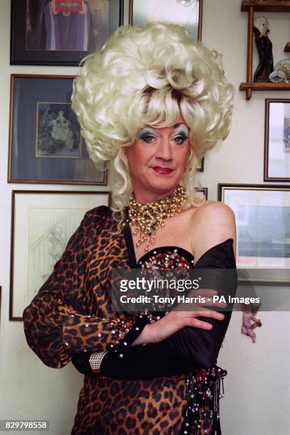 PAUL O'GRADY, ALIAS LILY SAVAGE THE DRAG QUEEN OF SOUTH LONDON, AT HIS HOME IN SOUTH LONDON.