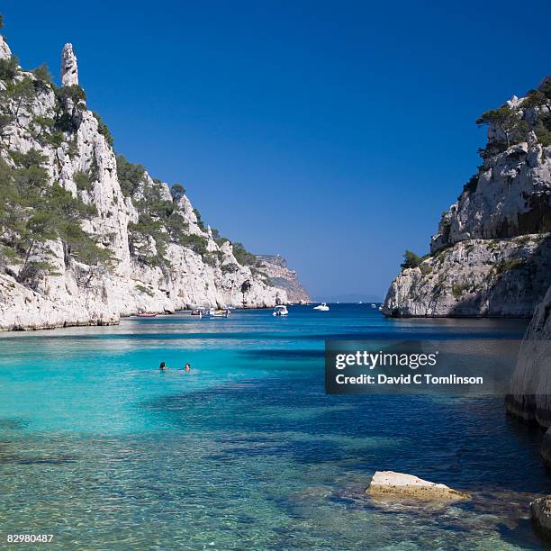 the calanque d'en-vau, cassis, france - cassis fotografías e imágenes de stock