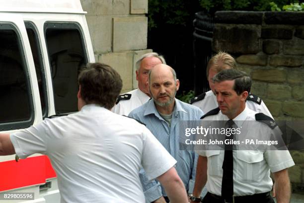 ROBERT BLACK IS LED AWAY AFTER BEING FOUND GUILTY AT NEWCASTLE CROWN COURT ON TEN CHARGES, RELATING TO THE MURDERS OF THREE SCHOOLGIRLS -CAROLINE...