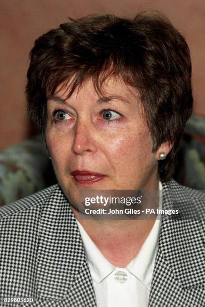 LIZ MAXWELL SPEAKS TO A NEWS CONFERENCE AFTER ROBERT BLACK WAS CONVICTED AT NEWCASTLE CROWN COURT OF KILLING HER DAUGHTER, SUSAN, AND SCHOOLGIRLS,...