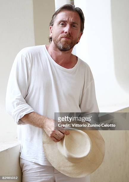 Actor Tim Roth poses in the cloister of San Francesco Convent during the Giffoni Film Festival on July 19, 2008 in Giffoni, Italy.