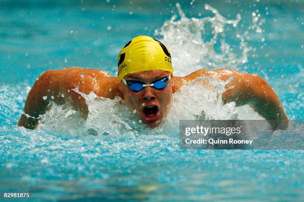 Jayden Hadler of Queensland swims in the Mens 200 metre Butterfly Heats during day five of the Australian Short Course Championships at the Melbourne...