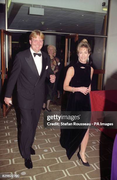 LADY ROMSEY AND CROWN PRINCE WILLEM ALEXANDER ARRIVE AT THE ROYAL FESTIVAL HALL FOR A GALA CONCERT TO MARK THE 50TH WEDDING ANNIVERSARY OF THE QUEEN...