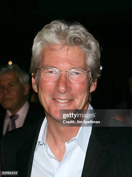 Actor Richard Gere attends the premiere of "Miracle at St. Anna" at Ziegfeld Theatre on September 22, 2008 in New York City.