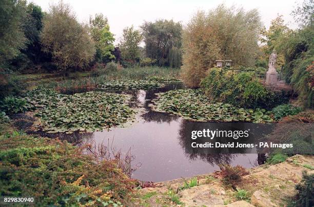 The old mill pond recreated outside the living room of Ray Mill House, in Wiltshire, the new home of Camilla Parker-Bowles. The previous occupants...