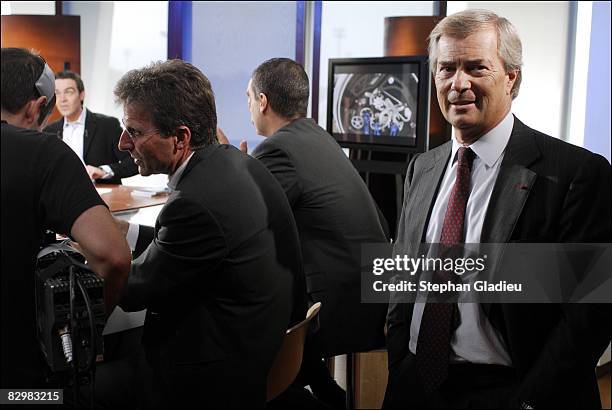 Business Man Vincent Bollore poses at a portrait session in Paris on October 27, 2006.