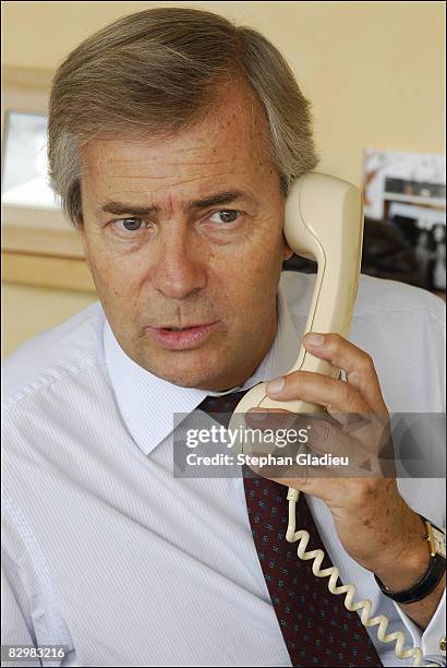 Business Man Vincent Bollore poses at a portrait session in Paris on October 27, 2006.