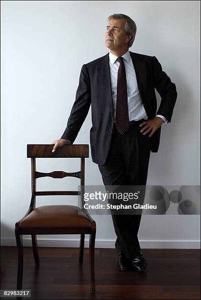 Business Man Vincent Bollore poses at a portrait session in Paris on October 27, 2006.