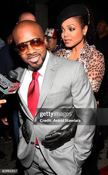 Music producer Jermaine Dupri and singer Janet Jackson attend Jermaine Dupri's 36th birthday party at Tenjune on September 23, 2008 in New York City.