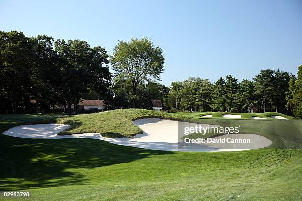 The par 5, 13th hole on the Black Course at Bethpage State Park, venue for the 2009 US Open Championship, on September 23, 2008 in Bethpage, New York.