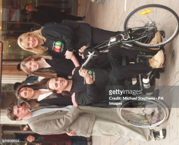 The family of disabled actor Christopher Reeve join TV presenter Gaby Roslin and promotions manager Simon Barnes, in London today to launch Push...