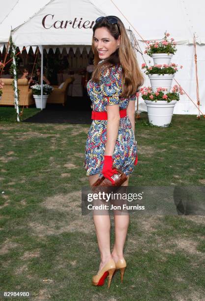 Kelly Brook at the Cartier Tent during the Cartier International Polo held at Guards Polo Club on July 27, 2008 in Windsor, England.