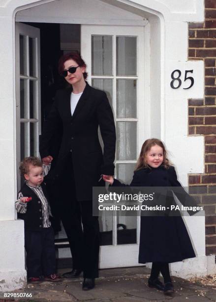 Marina Mowatt, daughter of Princess Alexandra and Sir Angus Ogilvy, leaves her home today with children Christian and Zenouska after the news that...