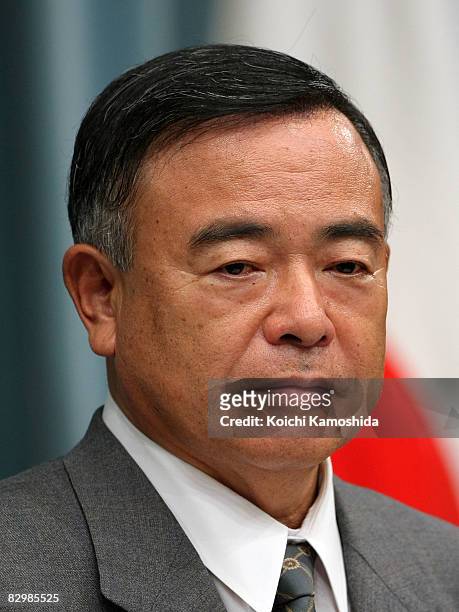 Newly appointed Land, Infrastructure, Transport and Tourism Minister Nariaki Nakayama speaks during a press conference at the Prime Minister's...