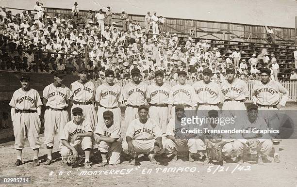 The Monterrey, Mexico BBC is photographed in Tampico before a Mexican League game in 1942.