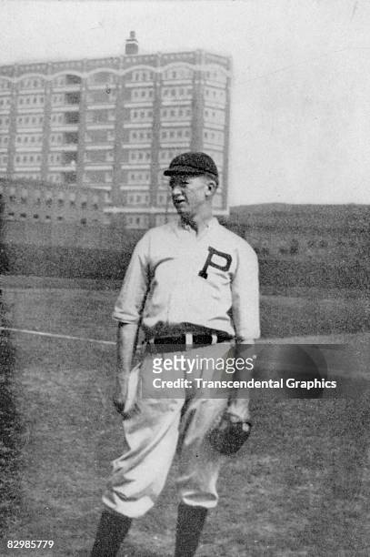 Grover Cleveland Alexander, pitcher for the Phillies, poses before a game at home in 1913.