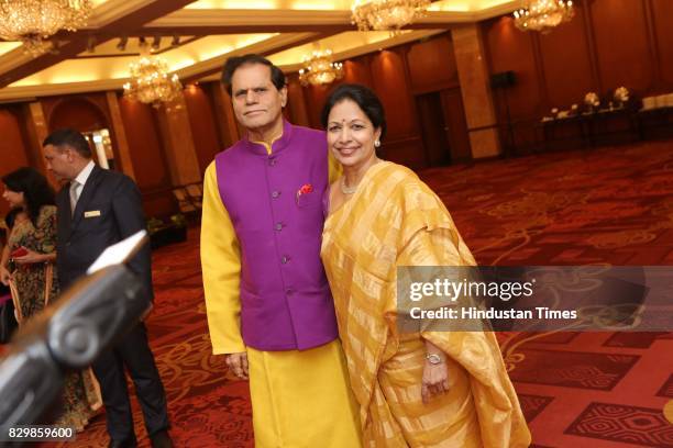 Subi Rama Reddy Politician T Subbarami Reddy with his wife T Indira Reddy during a ...
