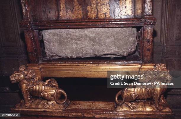 The Coronation Chair, containing the Stone of Scone, in Westminster Abbey. Salisbury Tory MP Robert Key, has claimed that the stone is a fake and has...