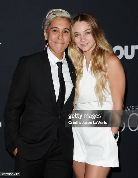 Actress Mollee Gray and Jeka Jane attend OUT Magazine's inaugural POWER 50 gala and awards presentation at Goya Studios on August 10, 2017 in Los...