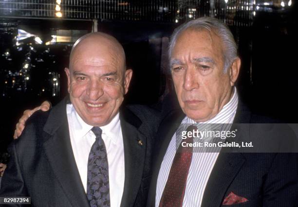 Actors Telly Savalas and Anthony Quinn attend the Party to Celebrate the Launch of Regine Zylberberg's New Perfume Line "Regine's" on September 7,...