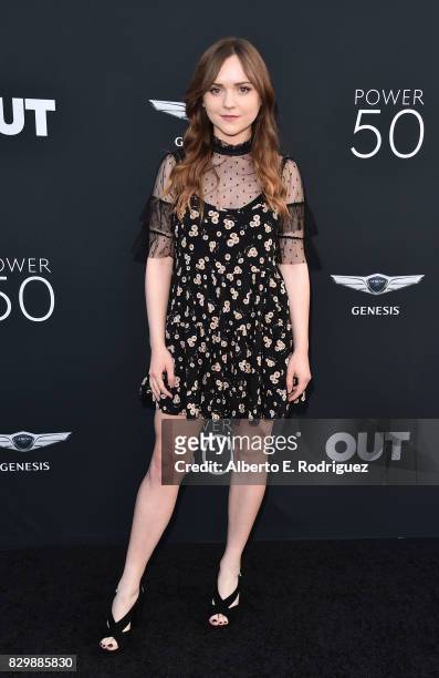 Actress Tara Lynne Barr attends OUT Magazine's Inaugural Power 50 Gala & Awards Presentation at Goya Studios on August 10, 2017 in Los Angeles,...