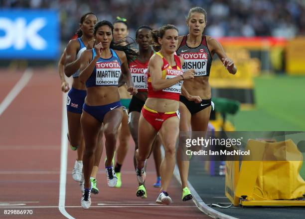 Brenda Martinez of United States competes in the Women's 800m heats during day seven of the 16th IAAF World Athletics Championships London 2017 at...