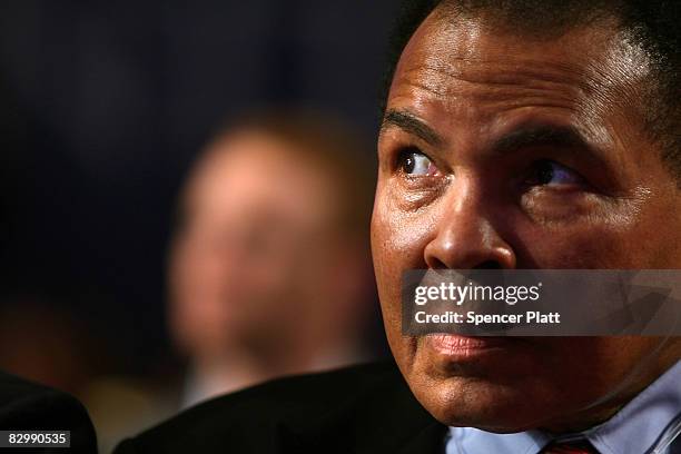 Muhammad Ali attends the opening session of the Clinton Global Initiative September 24, 2008 in New York City. President Clinton is hosting the...