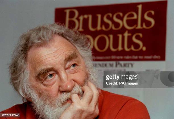 Botanist David Bellamy during today's news conference in Hungtingdon, where he launched his campaign to oust the Prime Minister from his...