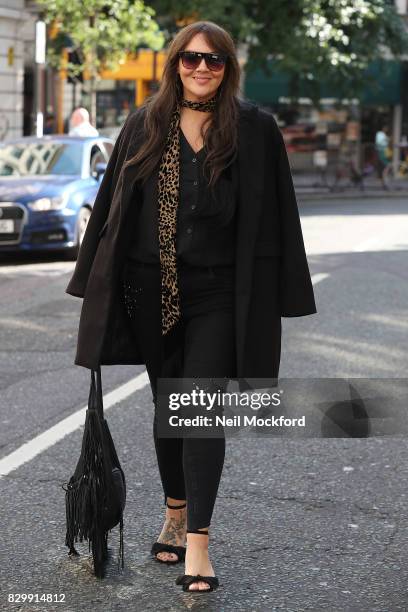 Martine McCutcheon seen leaving BBC Radio 2 on August 11, 2017 in London, England.