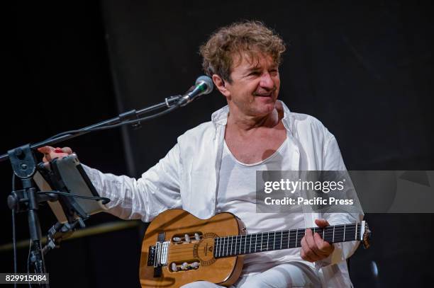 Goran Bregovic at the Puglia Outlet Village in Molfetta. The Bosnian composer Goran Bregovic with his band "Wedding and funeral party" performed in...