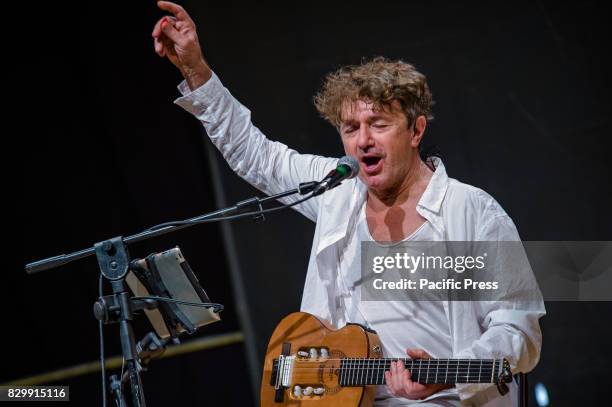 Goran Bregovic at the Puglia Outlet Village in Molfetta. The Bosnian composer Goran Bregovic with his band "Wedding and funeral party" performed in...