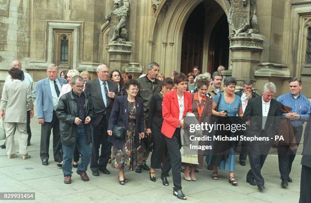 Members of the Hillsborough Family Support Group arrive at the House of Commons today for a meeting with Home Secretary Jack Straw. The families...