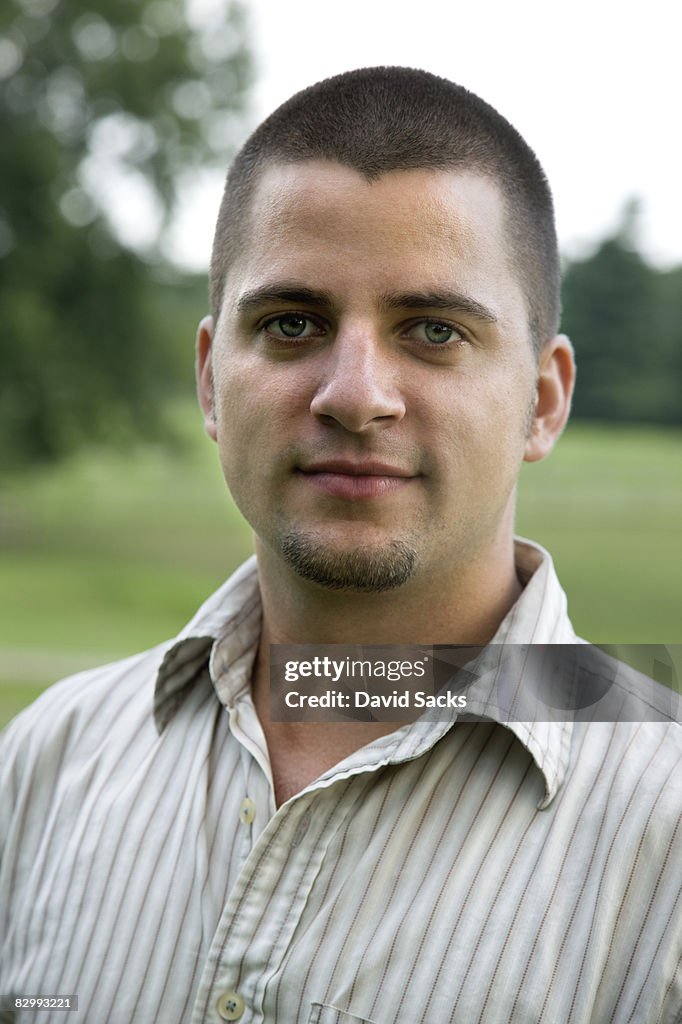 Portrait of man outdoors