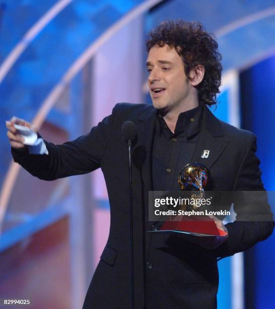 Gustavo Cerati, winner Best Rock Song for "Crimen"