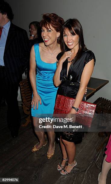 Kathy Lette and Dannii Minogue attend the book launch party for Lette's new book 'To Love, Honour and Betray' at the Haymarket Hotel on September 24,...