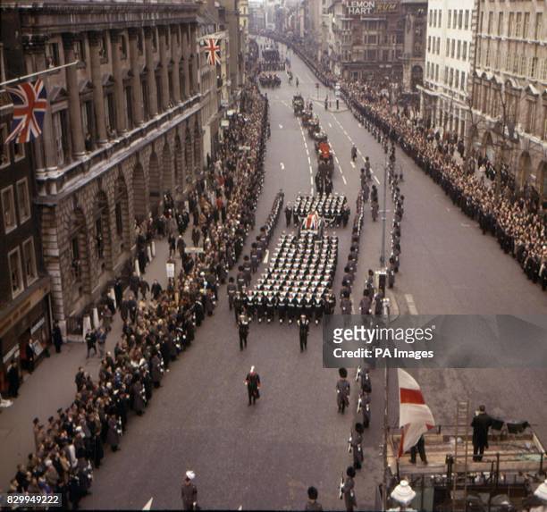 Of the state funeral of Sir Winston Churchill in 1965, a ceremony which is usually for sovereigns alone. A spokeswoman for Buckingham Palace said...