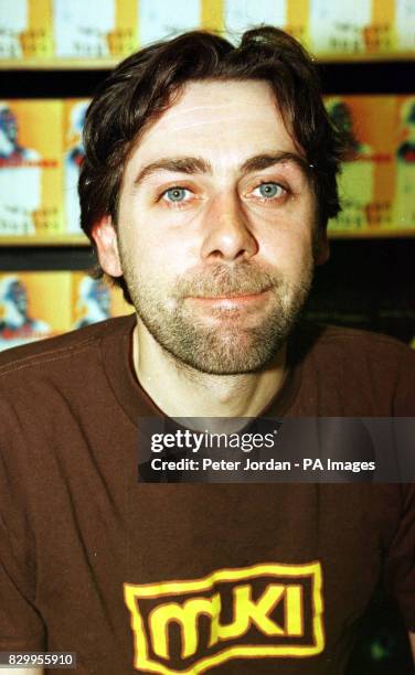 Comedian Sean Hughes at Books Etc in Charing Cross Road, London, where he was signing copies of his debut novel 'The Retainers'.