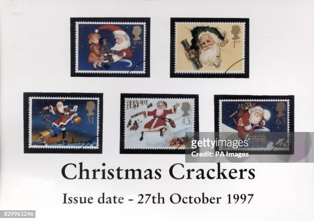 Royal Mail's annual Christmas stamp issue celebrates the traditional cracker, which has it's 150th birthday this year. The set of five stamps is...
