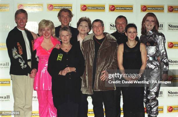 Stars who appeared at The Albert Hall for The 1997 Stonewall Equality Show tonight . Left to Right: Paul O'Grady, Brenda Gilhhouley, Sir Ian...