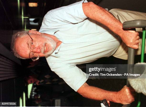 Patrick Lynch from Billericay arrives back at Heathrow Airport today after deciding to cut short his holiday in Egypt following the massacre of 68...