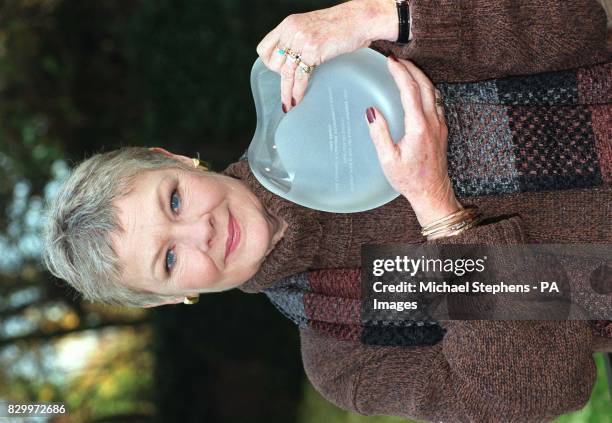 Actress Dame Judi Dench OBE, after receiving the Channel Four Lifetime Achievement Award, which was presented by film producer Brenda Reid, at the...