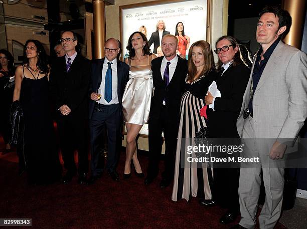 Toby Young, Margo Stilley, Simon Pegg and Gillian Anderson arrive at the UK film premiere of 'How To Lose Friends And Alienate People', at the Empire...