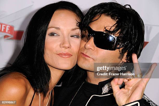 Actor Corey Feldman with wife Susie Feldman at the Fox Reality Channel Really Awards on September 24 2008 at the Avalon Hollywood club in Hollywood...