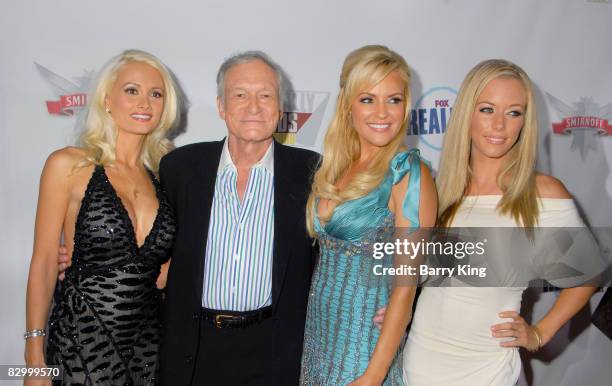 Personalities Holly Madison, Hugh Hefner, Bridget Marquardt and Kendra Wilkinson arrive at the Fox Reality Channel's "Really Awards" held at Avalon...