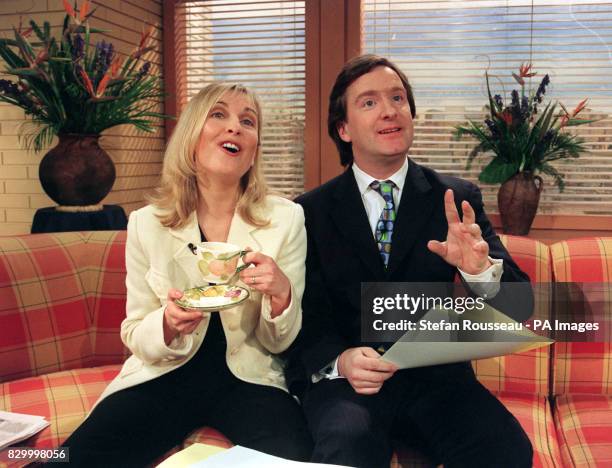 Presenter Fiona Phillips was joined on the sofa with a new co-host today - her husband and GMTV reporter Martin Frizell, who replaced anchorman...