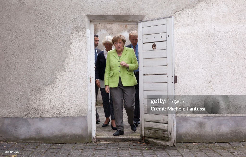 Merkel Visits Former East German Prison
